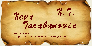 Neva Tarabanović vizit kartica